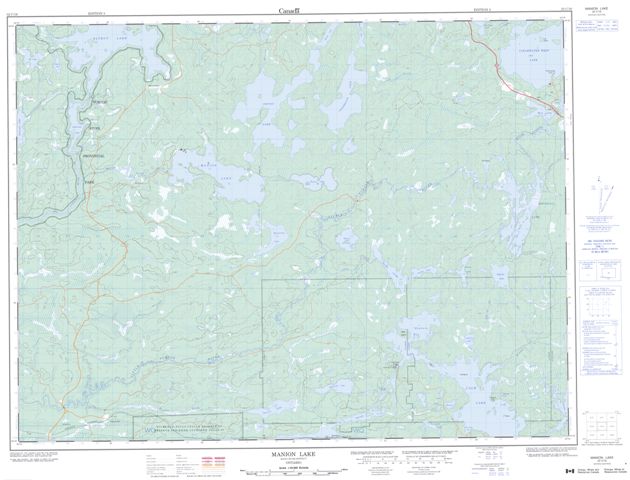 Manion Lake Topographic Paper Map 052C16 at 1:50,000 scale