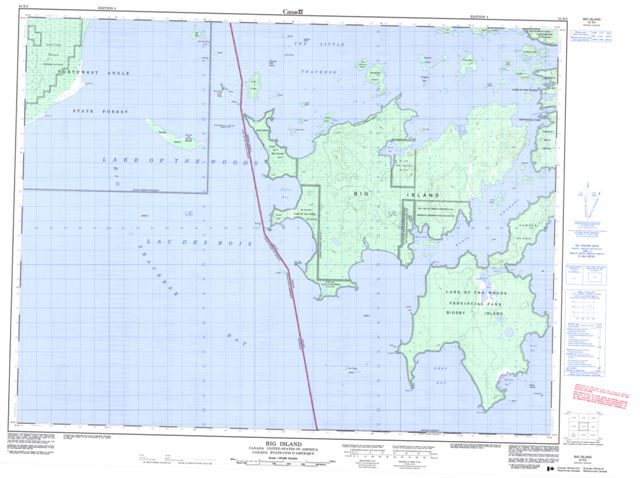 Big Island Topographic Paper Map 052E02 at 1:50,000 scale