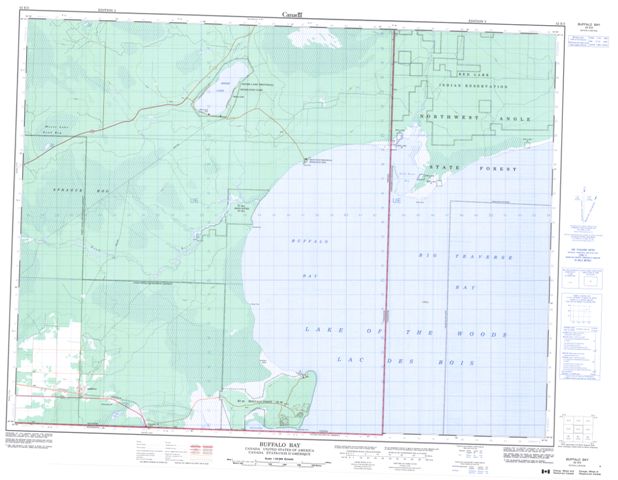 Buffalo Bay Topographic Paper Map 052E03 at 1:50,000 scale