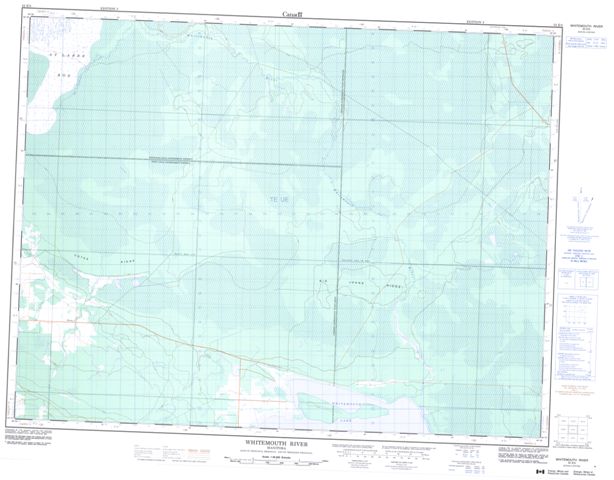 Whitemouth River Topographic Paper Map 052E05 at 1:50,000 scale