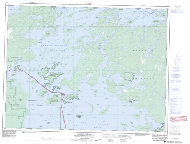 Falcon Island Topographic Paper Map 052E07 at 1:50,000 scale