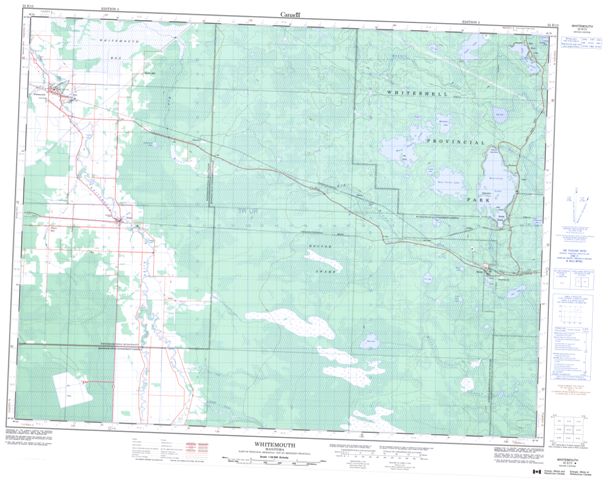 Whitemouth Topographic Paper Map 052E13 at 1:50,000 scale