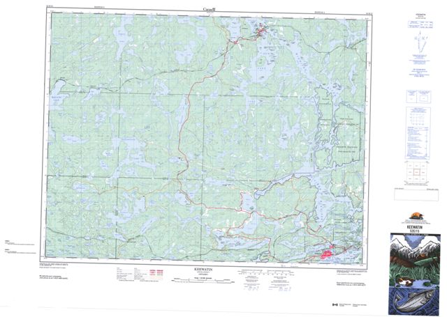 Keewatin Topographic Paper Map 052E15 at 1:50,000 scale