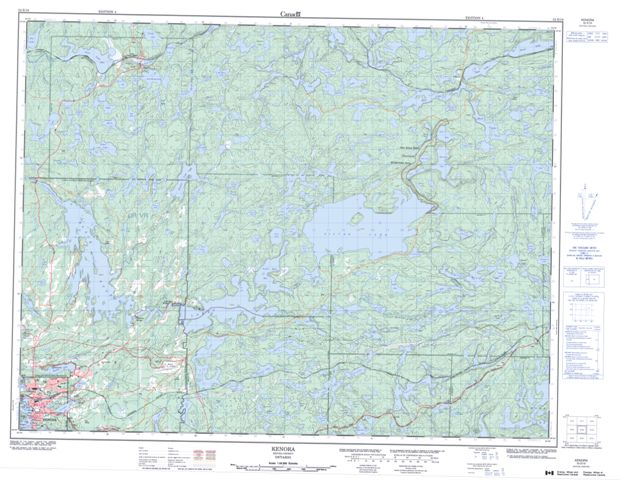 Kenora Topographic Paper Map 052E16 at 1:50,000 scale