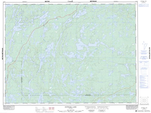 Entwine Lake Topographic Paper Map 052F02 at 1:50,000 scale
