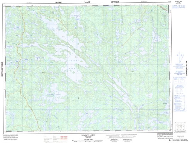 Stormy Lake Topographic Paper Map 052F08 at 1:50,000 scale