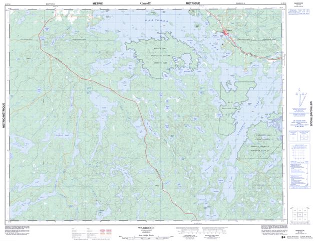 Wabigoon Topographic Paper Map 052F10 at 1:50,000 scale