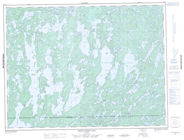White Otter Lake Topographic Paper Map 052G04 at 1:50,000 scale
