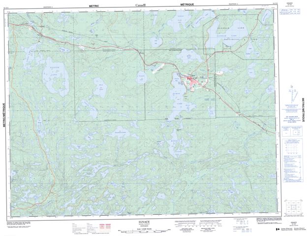 Ignace Topographic Paper Map 052G05 at 1:50,000 scale
