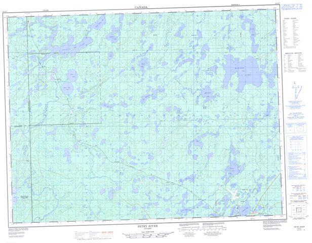 Petry River Topographic Paper Map 052G07 at 1:50,000 scale