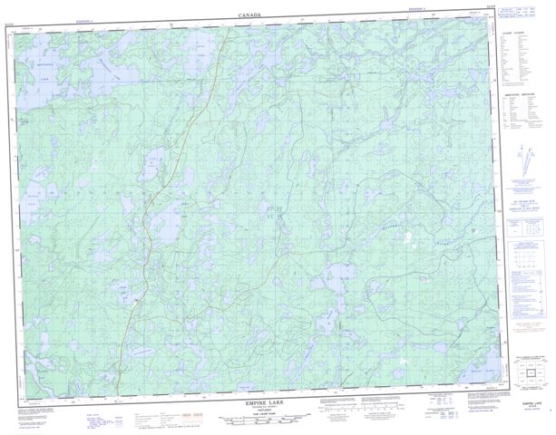 Empire Lake Topographic Paper Map 052G09 at 1:50,000 scale