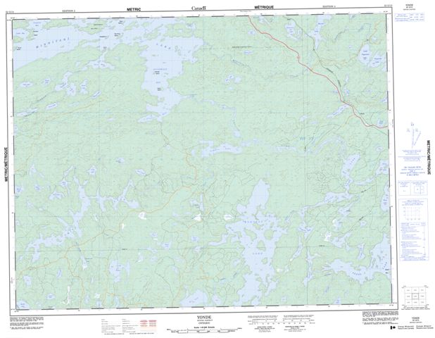 Yonde Topographic Paper Map 052G13 at 1:50,000 scale