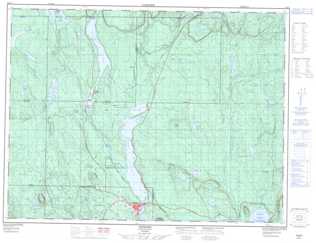 Nipigon Topographic Paper Map 052H01 at 1:50,000 scale
