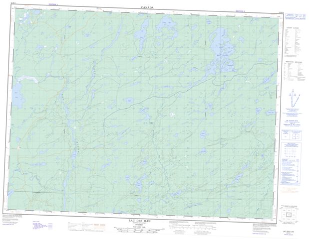Lac Des Iles Topographic Paper Map 052H04 at 1:50,000 scale