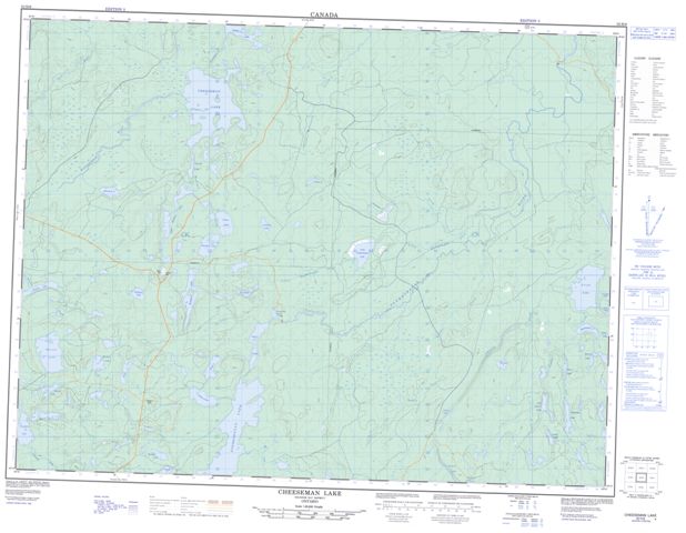Cheeseman Lake Topographic Paper Map 052H06 at 1:50,000 scale