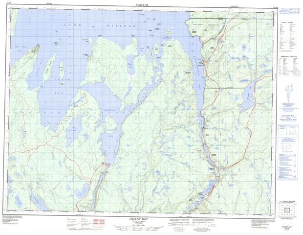 Orient Bay Topographic Paper Map 052H08 at 1:50,000 scale