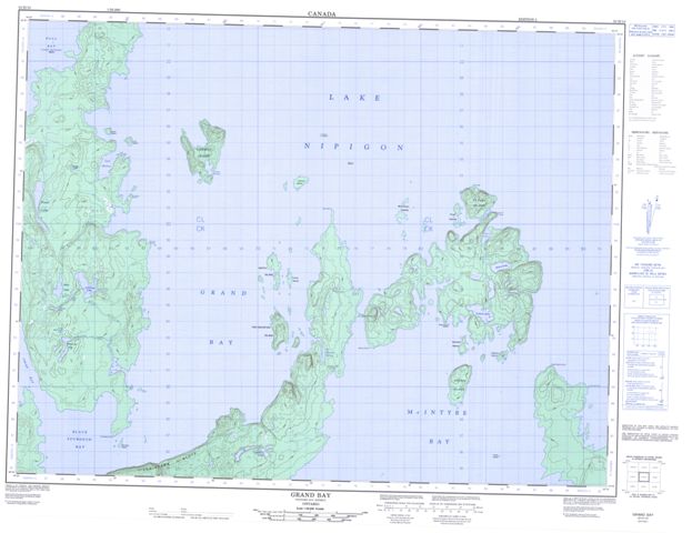 Grand Bay Topographic Paper Map 052H10 at 1:50,000 scale