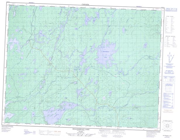 Holinshead Lake Topographic Paper Map 052H12 at 1:50,000 scale