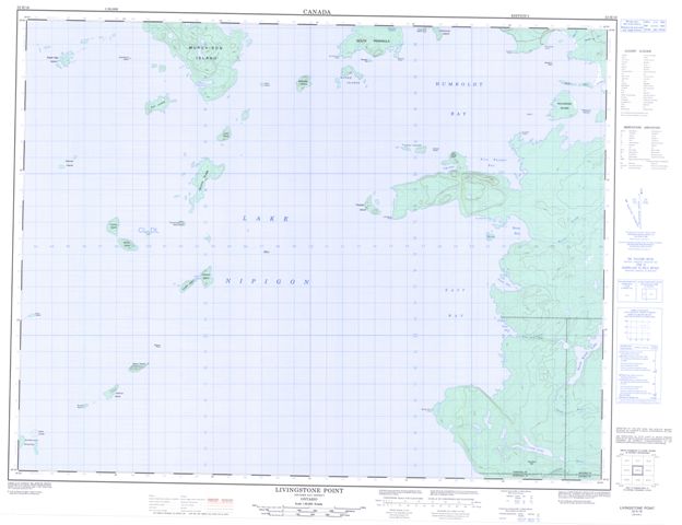 Livingstone Point Topographic Paper Map 052H16 at 1:50,000 scale