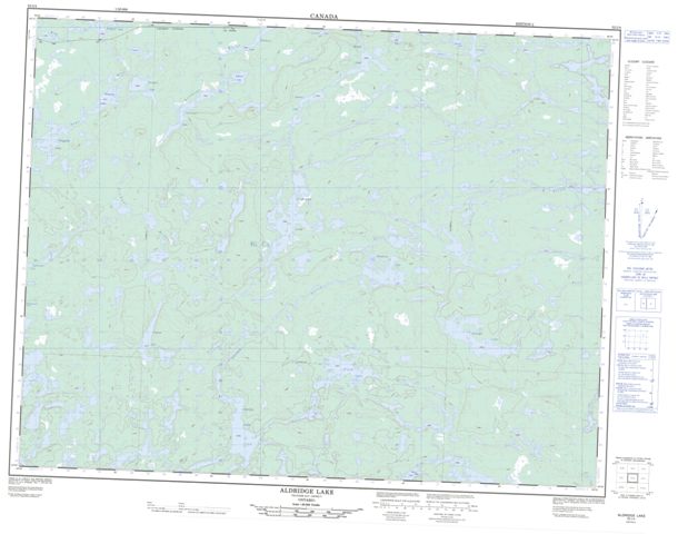 Aldridge Lake Topographic Paper Map 052I04 at 1:50,000 scale