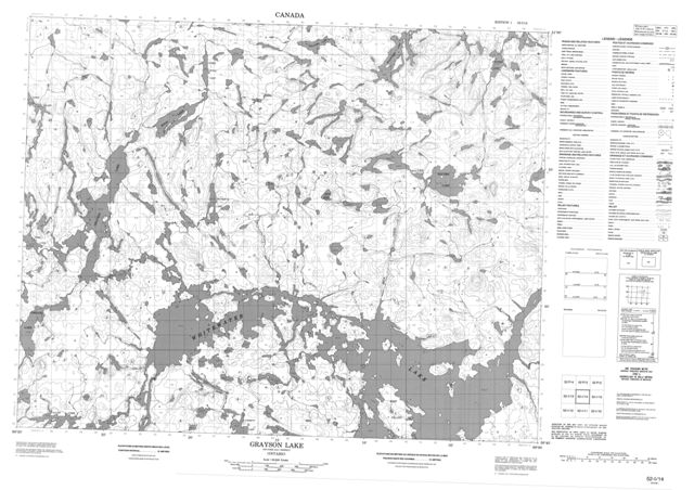 Grayson Lake Topographic Paper Map 052I14 at 1:50,000 scale