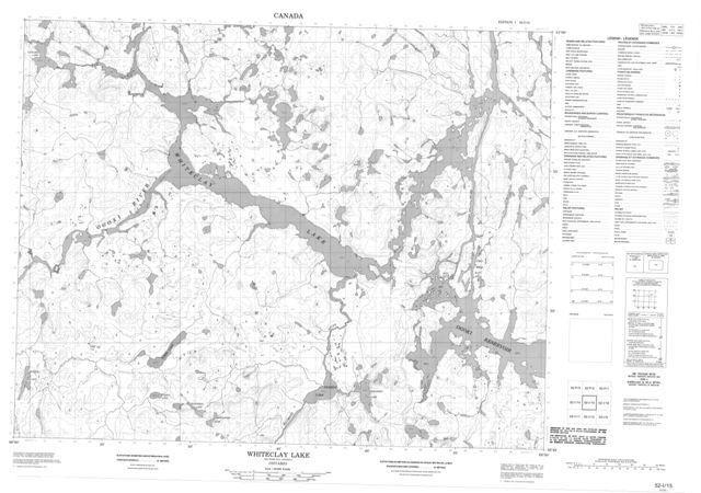 Whiteclay Lake Topographic Paper Map 052I15 at 1:50,000 scale