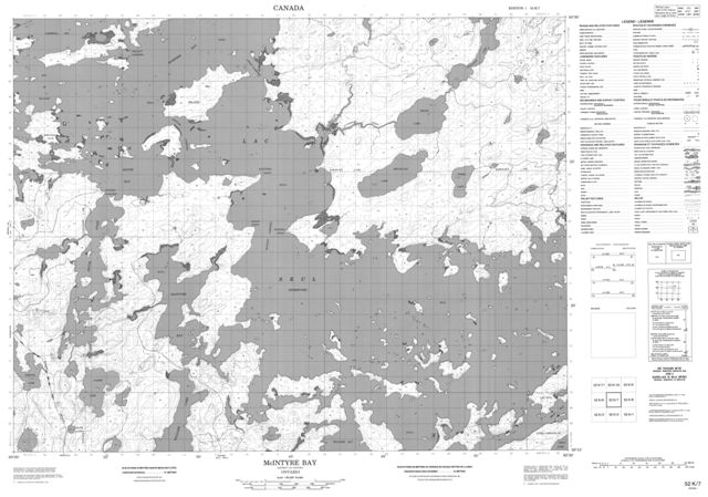 Mcintyre Bay Topographic Paper Map 052K07 at 1:50,000 scale