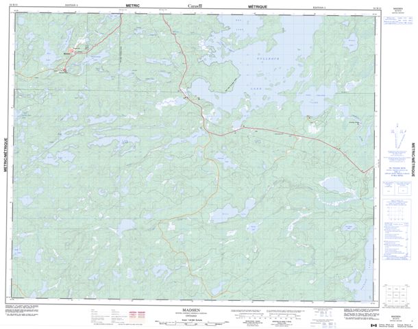 Madsen Topographic Paper Map 052K13 at 1:50,000 scale