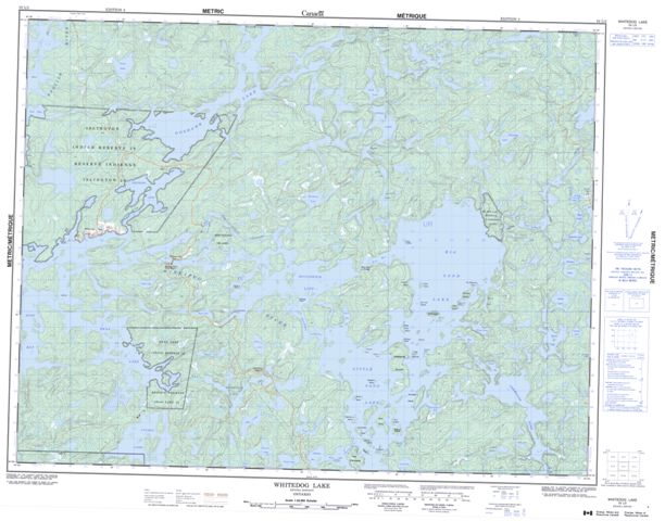 Whitedog Lake Topographic Paper Map 052L02 at 1:50,000 scale