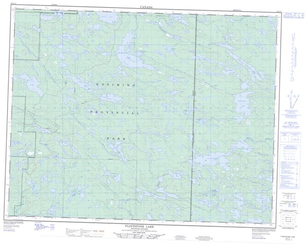 Flintstone Lake Topographic Paper Map 052L11 at 1:50,000 scale