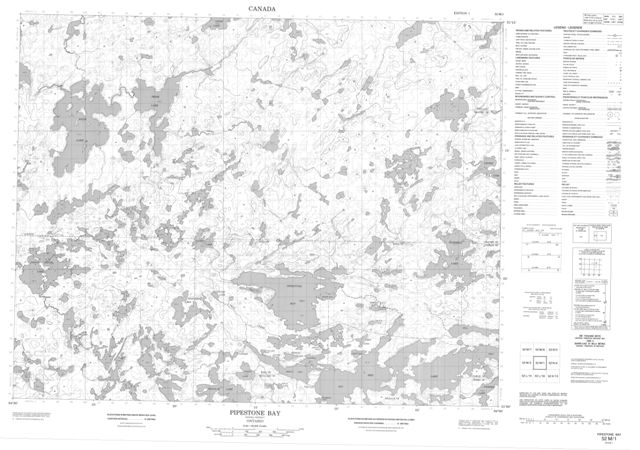 Pipestone Bay Topographic Paper Map 052M01 at 1:50,000 scale