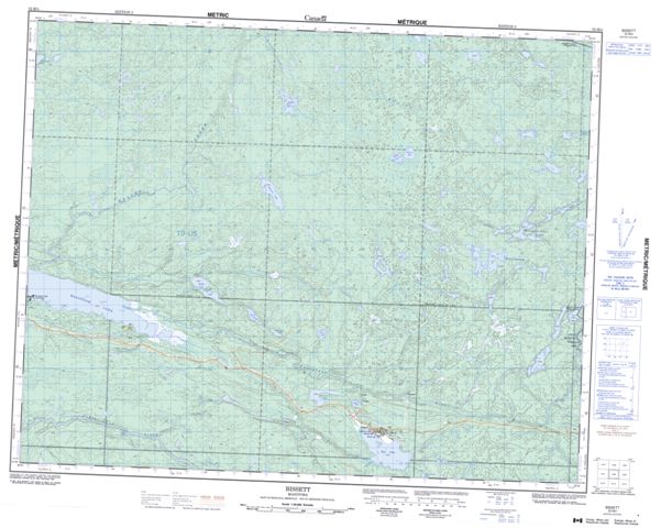 Bissett Topographic Paper Map 052M04 at 1:50,000 scale