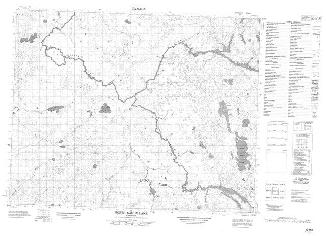North Eagle Lake Topographic Paper Map 052M05 at 1:50,000 scale