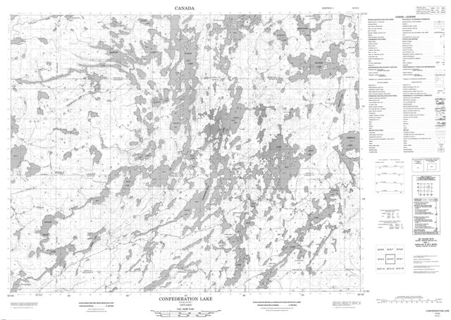 Confederation Lake Topographic Paper Map 052N02 at 1:50,000 scale