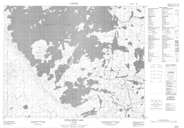 Little Trout Lake Topographic Paper Map 052N03 at 1:50,000 scale