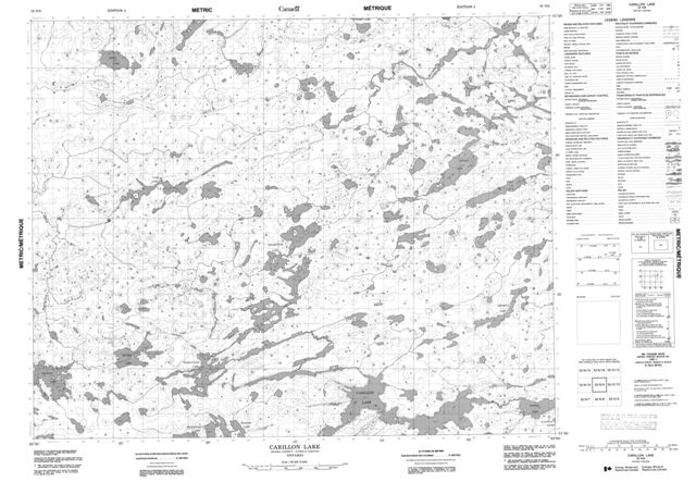 Carillon Lake Topographic Paper Map 052N09 at 1:50,000 scale