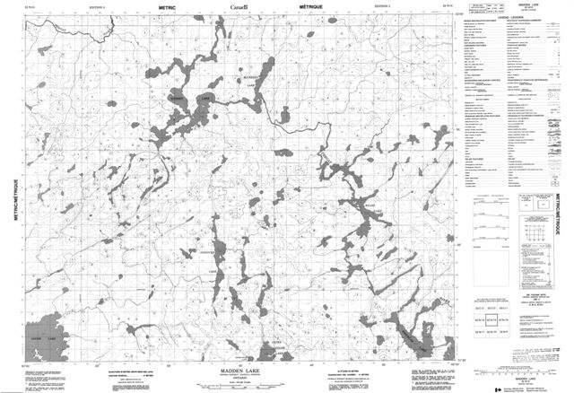 Madden Lake Topographic Paper Map 052N15 at 1:50,000 scale