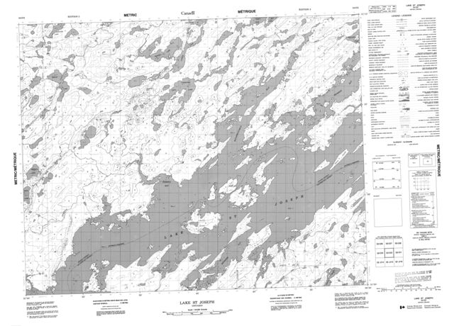 Lake St Joseph Topographic Paper Map 052O02 at 1:50,000 scale