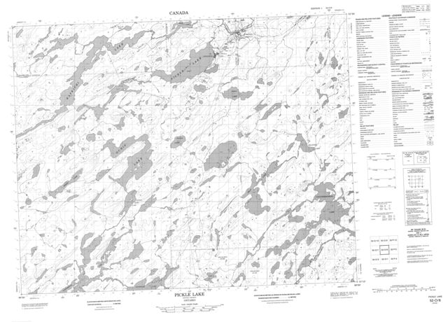 Pickle Lake Topographic Paper Map 052O08 at 1:50,000 scale