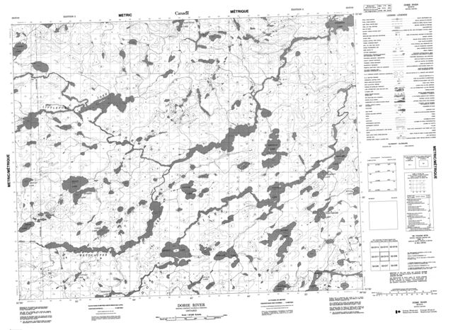 Dobie River Topographic Paper Map 052O10 at 1:50,000 scale