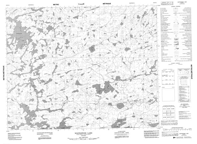 Whitestone Lake Topographic Paper Map 052O13 at 1:50,000 scale