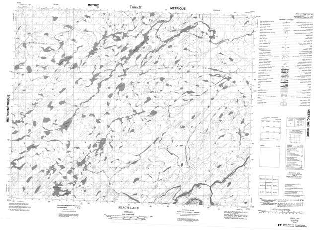 Seach Lake Topographic Paper Map 052P05 at 1:50,000 scale