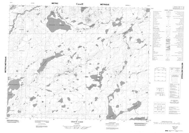 Grace Lake Topographic Paper Map 052P07 at 1:50,000 scale