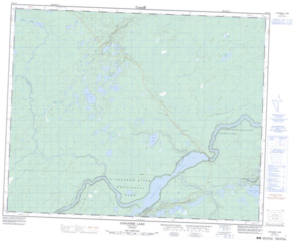 Lysander Lake Topographic Paper Map 052P13 at 1:50,000 scale