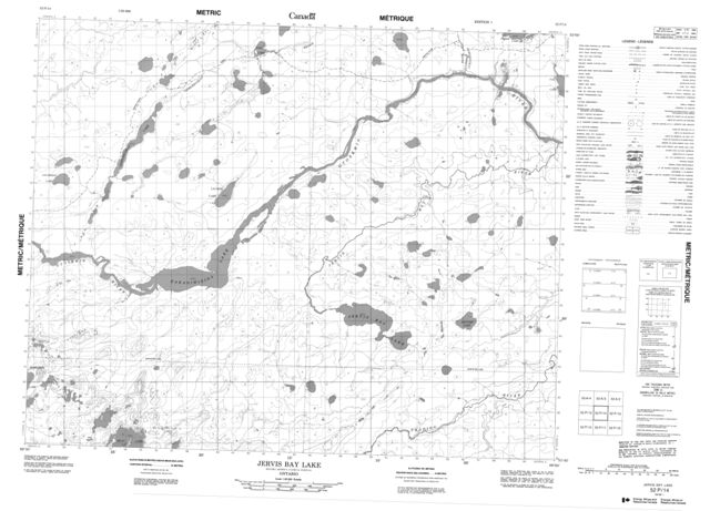 Jervis Bay Lake Topographic Paper Map 052P14 at 1:50,000 scale