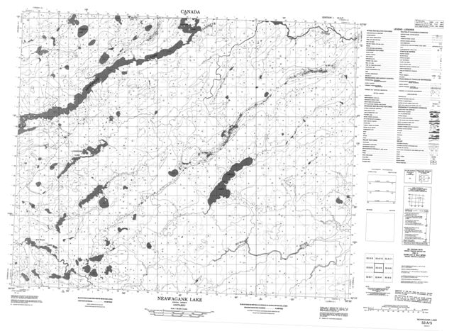 Neawagank Lake Topographic Paper Map 053A05 at 1:50,000 scale