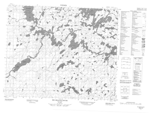 Big Beaver House Topographic Paper Map 053A13 at 1:50,000 scale