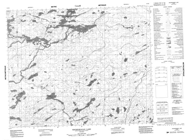 Kecheokagan Lake Topographic Paper Map 053B02 at 1:50,000 scale