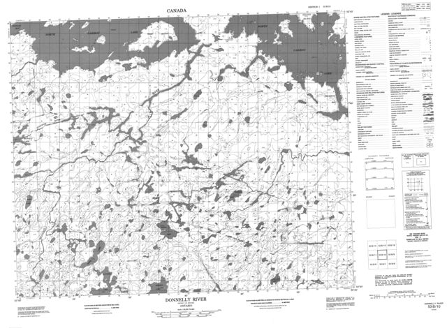 Donnelly River Topographic Paper Map 053B10 at 1:50,000 scale