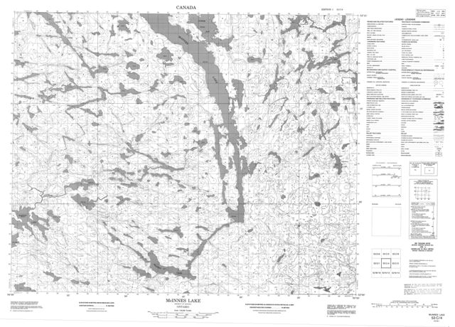 Mcinnes Lake Topographic Paper Map 053C04 at 1:50,000 scale